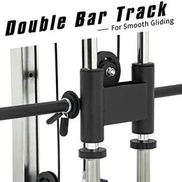 Merax Wall Mount Cable Station with Adjustable Dual Pulley System Pull Down Fitness Station
