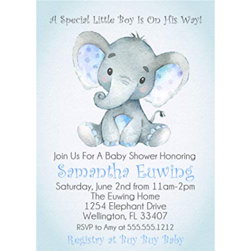 Boys Elephant Baby Shower Invitations for Every Occasion