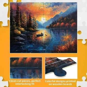 FLOERVE 4 Pack Wooden Puzzles for Seniors with Alzheimer's