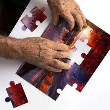 FLOERVE 4 Pack Wooden Puzzles for Seniors with Alzheimer's