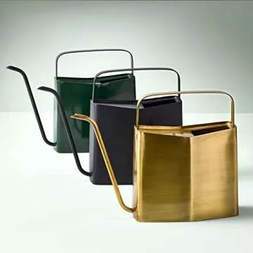 Stylish Modern Sprout Brass Watering Can for Plants