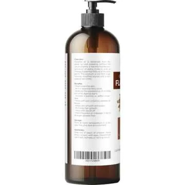 velona USDA Certified Organic Flaxseed Oil - 16 fl oz | 100% Pure and Natural Carrier Oil | Unrefined, Cold Pressed | Hair Growth, Body, Face & Skin Care | Use Today - Enjoy Results