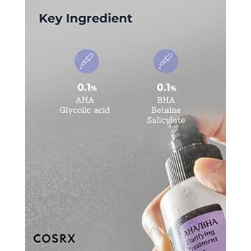 COSRX AHA/BHA Treatment Toner 5.07 fl.oz/ 150ml, Facial Exfoliating Spray for Whiteheads, Pores, & Uneven Skin, Korean Toner, Not Tested on Animals, No Parabens, No Sulfates, Korean Skin Care