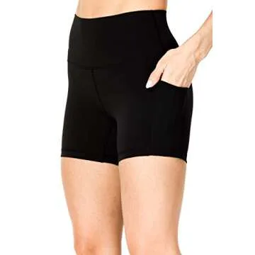 Sunzel 8" / 5" / 3" Biker Shorts for Women with Pockets, High Waisted Yoga Workout Shorts Black