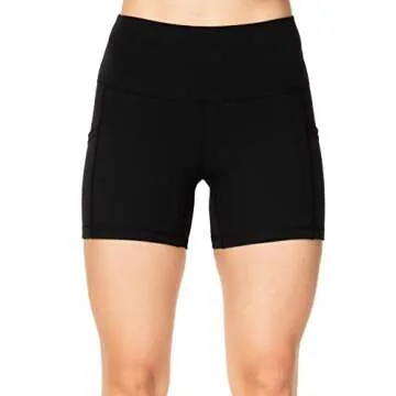 Sunzel 8" / 5" / 3" Biker Shorts for Women with Pockets, High Waisted Yoga Workout Shorts Black
