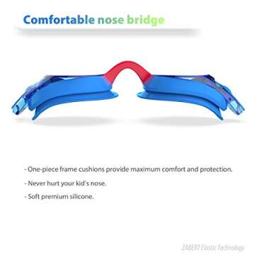 ZABERT Kids Swim Goggles 2 Pack with UV Protection - Durable