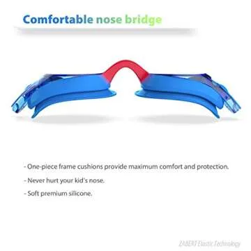 ZABERT Kids Swim Goggles 2 Pack with UV Protection - Durable