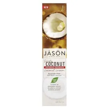Jason Simply Coconut Whitening Toothpaste - Gentle Oral Care with Coconut Cream