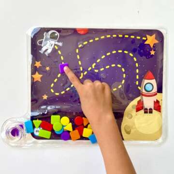 hand2mind Colors & Shapes Sensory Pad, Occupational Therapy Toys, Fine Motor Toys, Toddler Sensory Toys, Sensory Water Mat, Sensory Play Therapy Toys, Calming Toys for Kids, Calm Down Corner Supplies