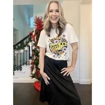 Women Country Music Bleached Shirts Casual Rock Band Tee Tops Concert Outfit T-Shirt Sleeve Summer Vacation Tops(X-Large,Beige)