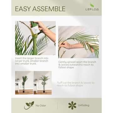 Leflos 6ft Faux Palm Tree - Lifelike Indoor Decoration