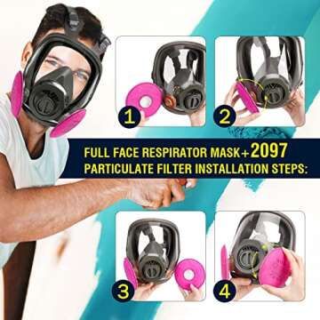Quality Large Full Face Respirator Mask with Filters