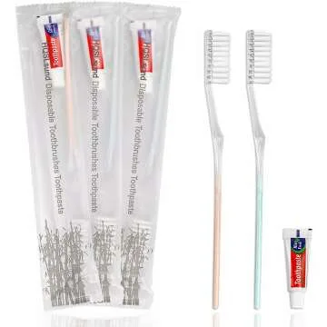 60Pack Disposable Toothbrushes with Toothpaste