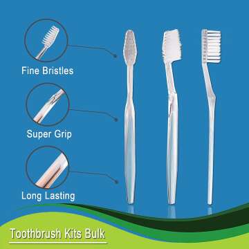 60Pack Disposable Toothbrushes with Toothpaste