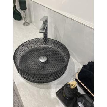 Lovedima Black Glass Vessel Sink for Elegant Bathrooms