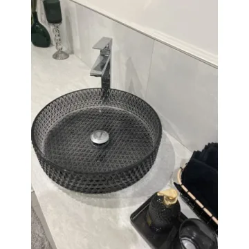 Lovedima Black Glass Vessel Sink for Elegant Bathrooms