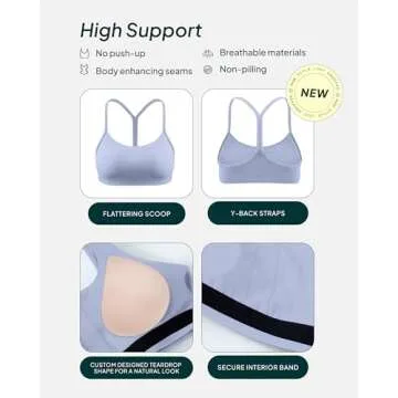 PAVOI Yoga Racerback Bra - Soft & Supportive Fitness Wear