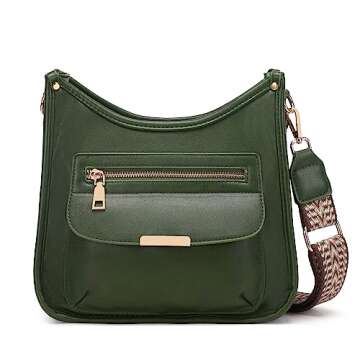 Travistar Suede Crossbody Bags for Women - Small Faux Leather Purses for Women Top Handle Handbag Suede Purse Vintage Satchel Bag Hobo Shoulder Bag Work Bag Clutch Tote Bag with Adjustable Strap Khaki