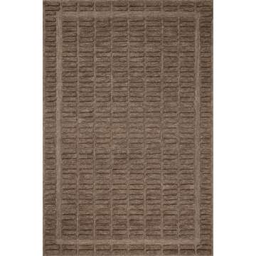 Loloi Chris Loves Julia Bradley Collection, Cocoa & Cocoa, 11'-6" x 15' Area Rug – Classic Striped...