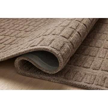 Loloi Chris Loves Julia Bradley Collection, Cocoa & Cocoa, 11'-6" x 15' Area Rug – Classic Striped Area Rugs for Living Room, Bedroom, Entryway & Hallway, High Traffic Area Home Decor Rug