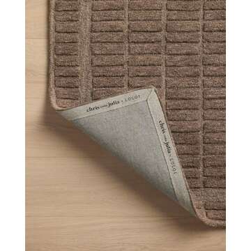 Loloi Chris Loves Julia Bradley Collection, Cocoa & Cocoa, 11'-6" x 15' Area Rug – Classic Striped Area Rugs for Living Room, Bedroom, Entryway & Hallway, High Traffic Area Home Decor Rug