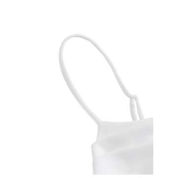 SHENHE Women's Ruched Corset Dress Spaghetti Strap Fit and Flare Flowy Skater Mini Cami Dress White Small