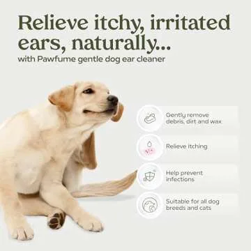 Pawfume Gentle Ear Cleaner for Dogs – Natural Dog Ear Cleaner Solution – Ear Wax Cleaner for Dog...