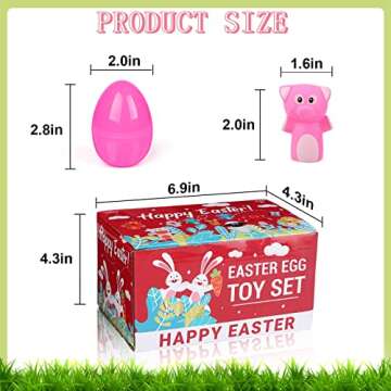Easter Eggs with Animal Finger Puppets for Easter Eggs Hunt, Easter Basket Stuffers, Party Favors, C...