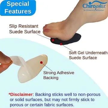 Chiroplax High Heel Pads Cushions Inserts (4 Pairs) Ball of Foot Metatarsal Forefoot Pain Relief Anti-Slip Shoe Insoles for Women (Beige, Normal Thickness)