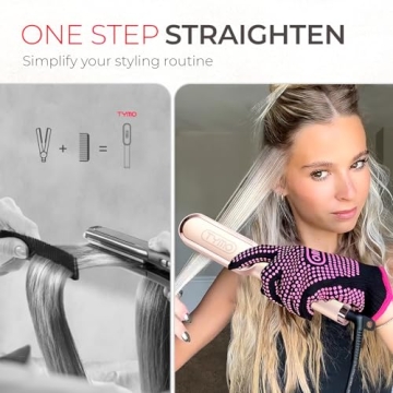 TYMO Ring Plus Ionic Hair Straightener Brush for Women