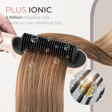 TYMO Ring Plus Ionic Hair Straightener Brush for Women