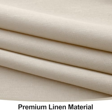 Waterproof Beige Linen Tablecloth - Smiry 52x70 Inch
