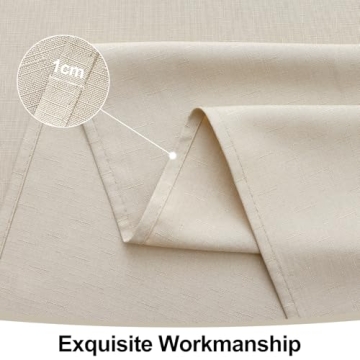 Waterproof Beige Linen Tablecloth - Smiry 52x70 Inch