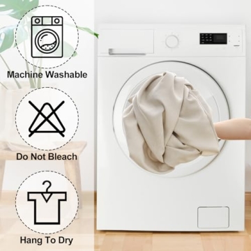 Waterproof Beige Linen Tablecloth - Smiry 52x70 Inch