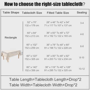 Waterproof Beige Linen Tablecloth - Smiry 52x70 Inch