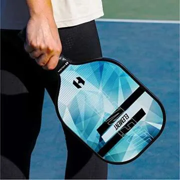 Helium Element Pickleball Family 4-Pack - 2 Child-Size & 2 Adult-Size Paddles, Lightweight Pickleball Set with Honeycomb Core, Graphite Strike Face, 4 Pickleballs & Convenient Drawstring Bag