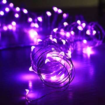 OakHaomie 6 Pack Fairy Lights Battery Operated Waterproof 7 Feet Silver Wire 20LED Twinkle Lights St...