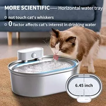 Uahpet Cat Water Fountain - Wireless & Easy to Clean