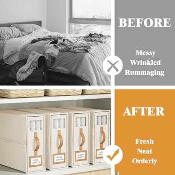 BigPonPon Linen Closet Organizers for King and Queen Sizes