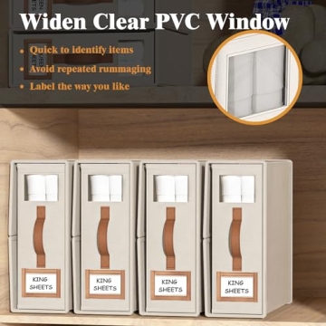 BigPonPon Linen Closet Organizers for King and Queen Sizes