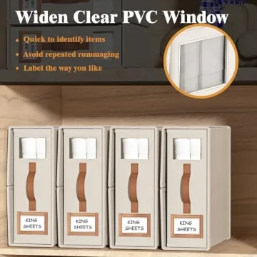 BigPonPon Linen Closet Organizers for King and Queen Sizes