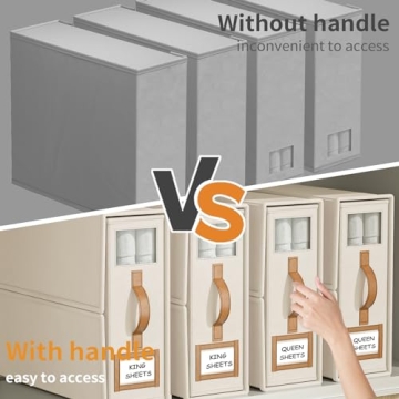 BigPonPon Linen Closet Organizers for King and Queen Sizes