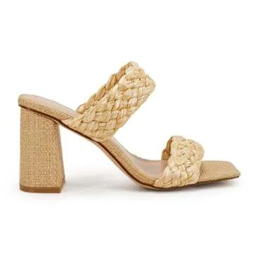 Stylish Syktkmx Braided Heeled Sandals for Women