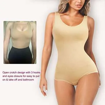 REYEOGO Shapewear Bodysuit for Women - Tummy Control & Comfort