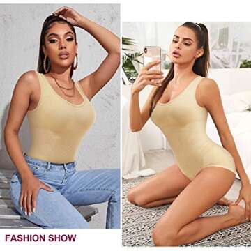 REYEOGO Shapewear Bodysuit for Women - Tummy Control & Comfort