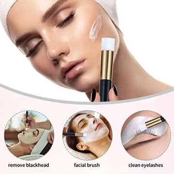 50 Pcs Lash Shampoo Bottle Brushes Set for Eyelash Care