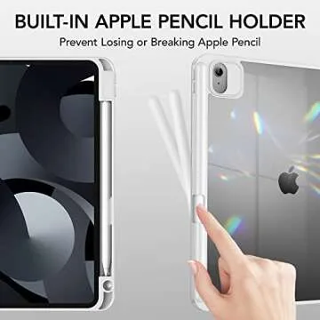 Marasone iPad Air 5th Gen Case 2022 / iPad Air 4th Gen Case 2020 10.9/11 Inch-Ai case-Unisex TPU Hard Shell Tablet Case with Tri-Fold Design and Anti-Fingerprint Feature Ultra-Thin Design.