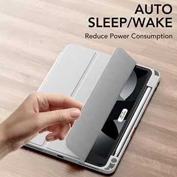 Marasone iPad Air 5th Gen Case 2022 / iPad Air 4th Gen Case 2020 10.9/11 Inch-Ai case-Unisex TPU Hard Shell Tablet Case with Tri-Fold Design and Anti-Fingerprint Feature Ultra-Thin Design.