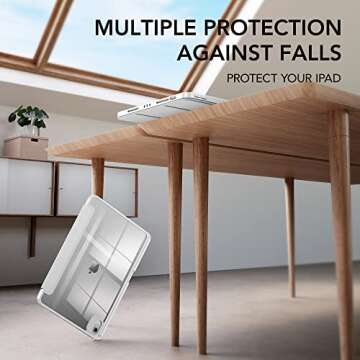 Marasone iPad Air 5th Gen Case 2022 / iPad Air 4th Gen Case 2020 10.9/11 Inch-Ai case-Unisex TPU Hard Shell Tablet Case with Tri-Fold Design and Anti-Fingerprint Feature Ultra-Thin Design.