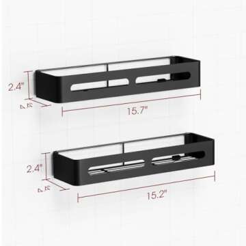 Sakugi Shower Caddy - XX-Large Adhesive Shower Organizer, Rustproof Shower Shelves for inside Shower...